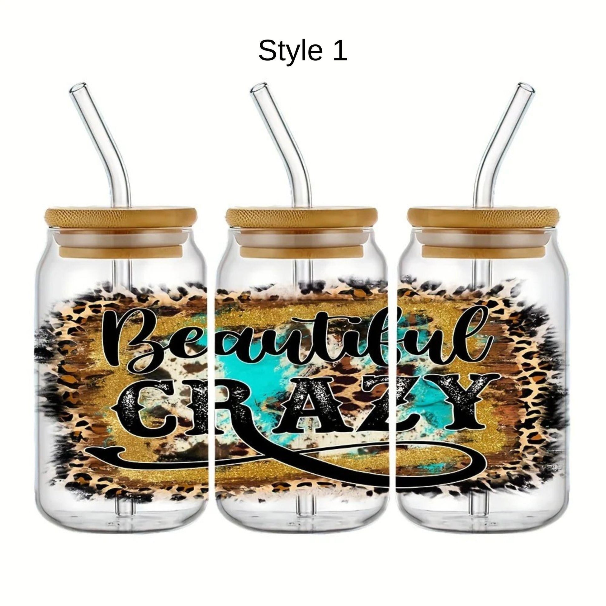 Beautiful crazy Cold Brew Glass tumbler - 3 styles