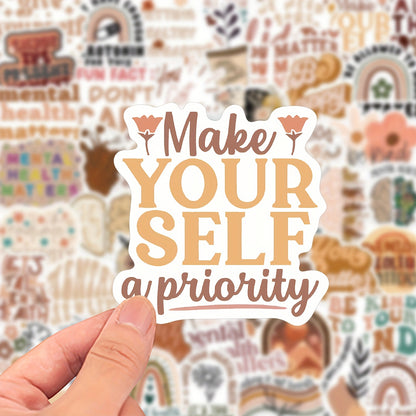 BOHO Mental Health Awareness assorted Stickers - Random Selection