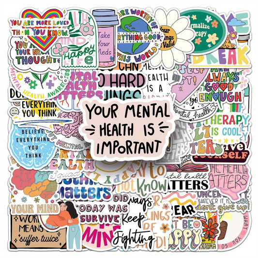 Mental Health inspirational assorted stickers - Random Selection