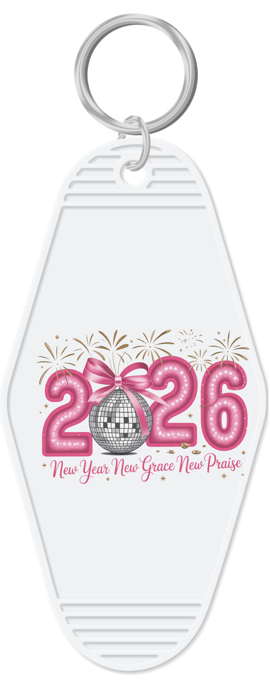 2026 New year New Grace New Praise Motel Key Chain