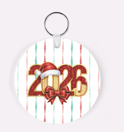 2026 Christmas Style acrylic round keychain