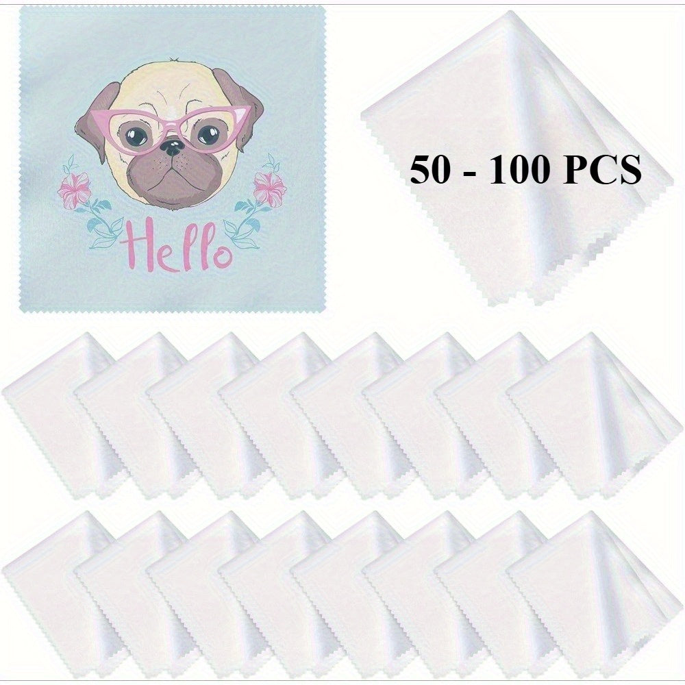 Blank Sublimation Eyeglass cleaning cloth 5.5"x5.5"