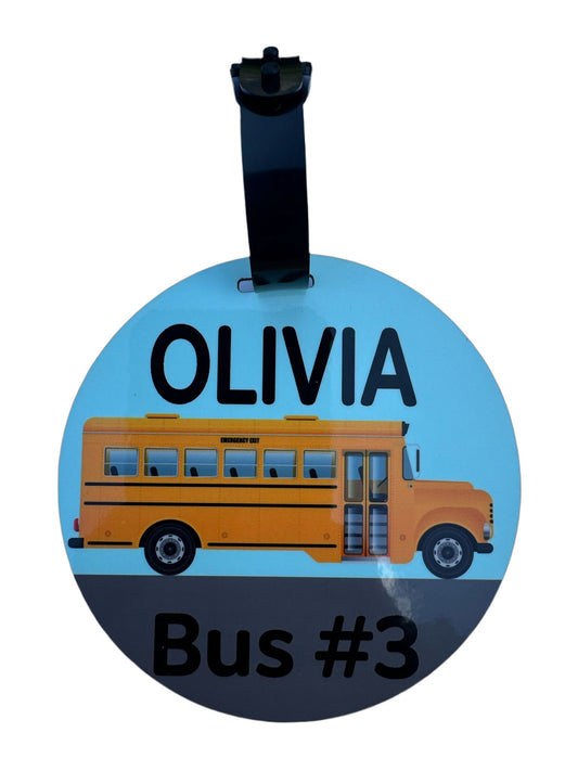 Personalized School Bag Tag for Bus, Rider or Walker students