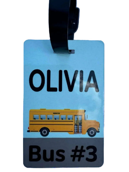 Personalized School Bag Tag for Bus, Rider or Walker students