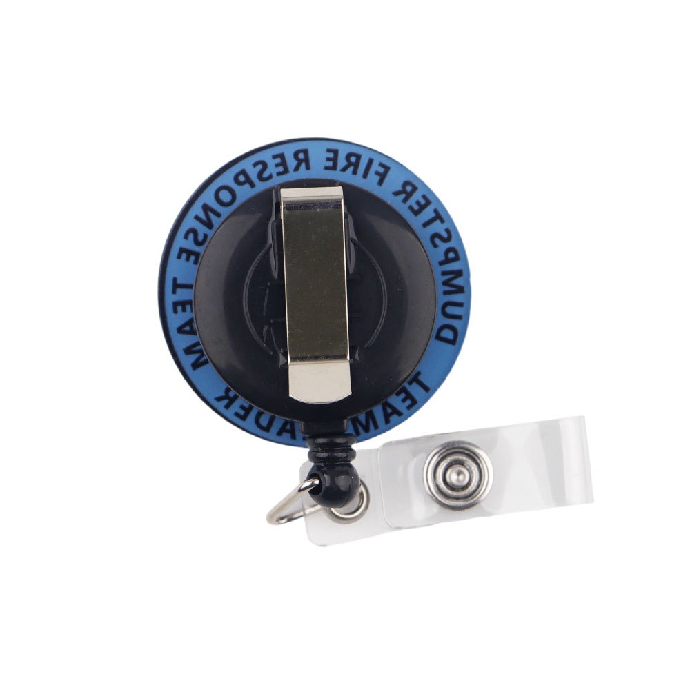 Dumpster Fire Response Team - Team Leader -  Retractable  Badge Holder Office Lanyard - 1pc (Includes Protective Film on Surface)