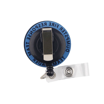 Dumpster Fire Response Team - Team Leader -  Retractable  Badge Holder Office Lanyard - 1pc (Includes Protective Film on Surface)