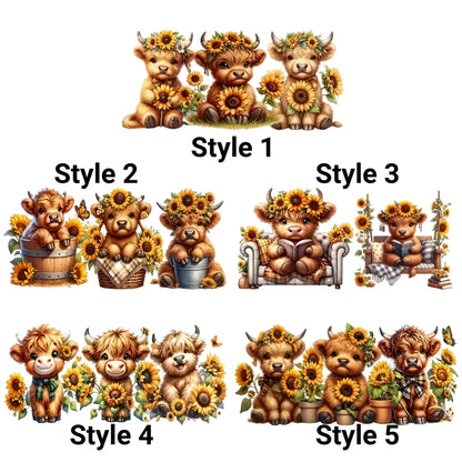 Highland Cow Cold Brew Glass Tumblers - 5 Styles