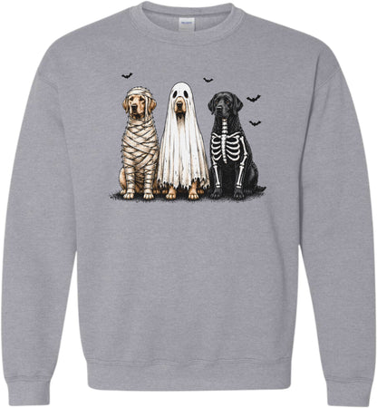 Adorable spooky Halloween dogs crewneck sweatshirt