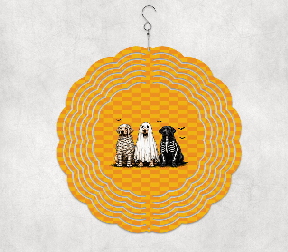 Adorable spooky halloween dogs Wind Spinner