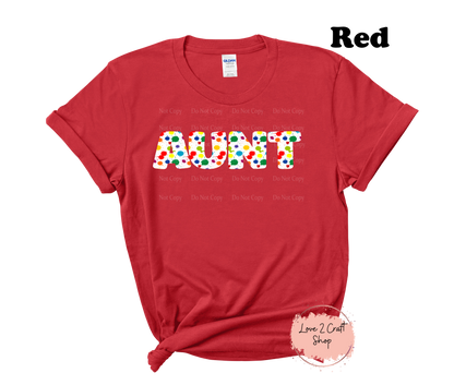 Aunt Splattered Paint T-Shirt