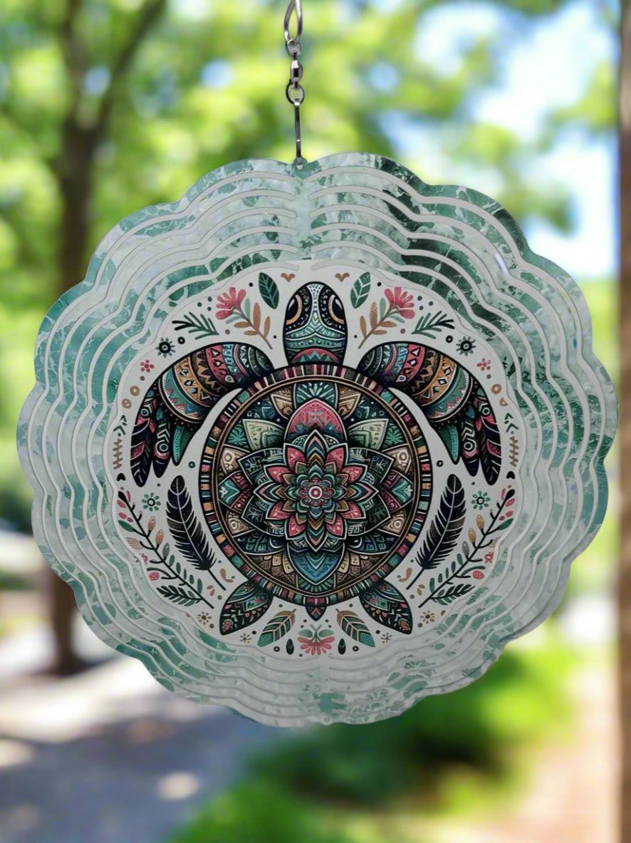 Boho Turtle Wind Spinner