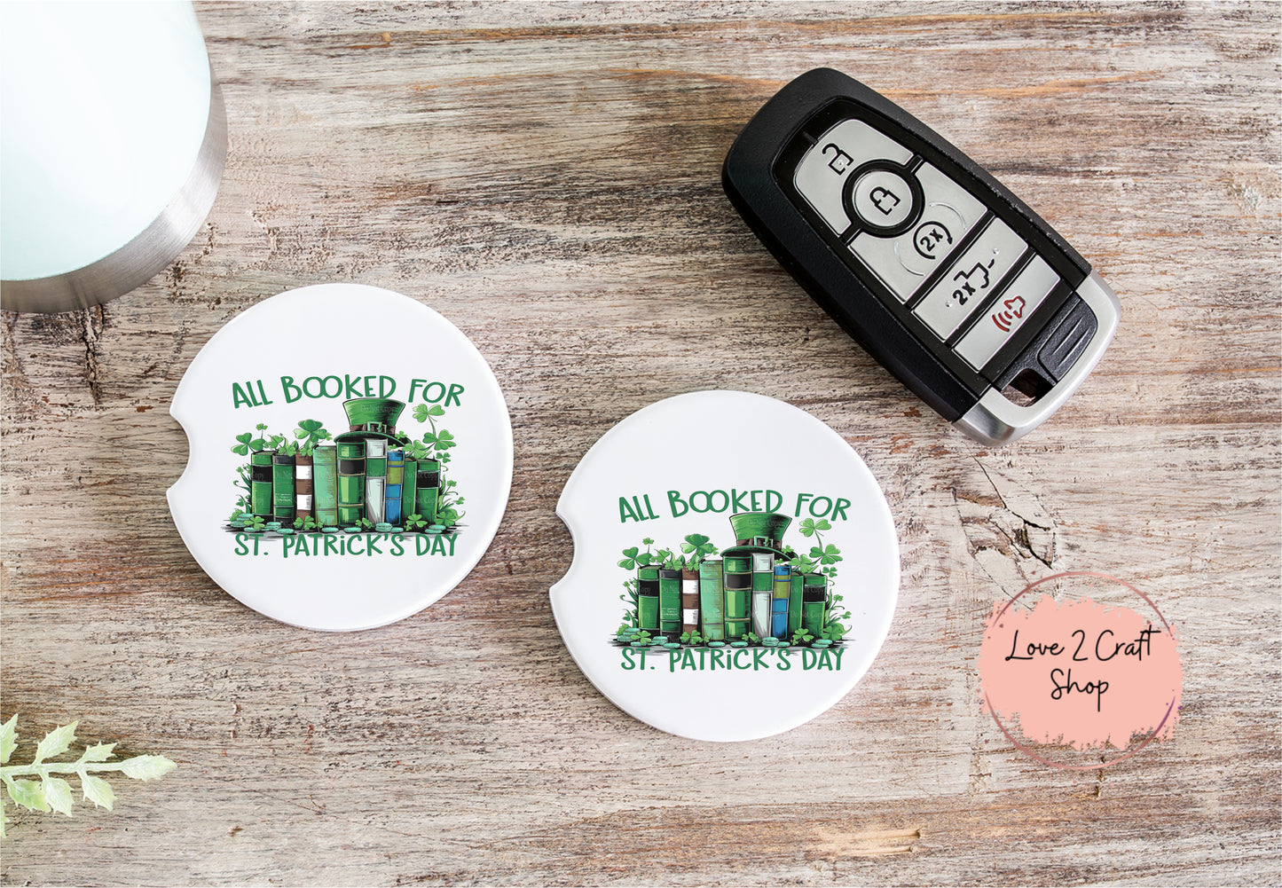 All Booked for St. Patrick's Day Car Coasters