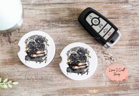 My Favorite Color is Morally Grey - Dark Romance Car Coasters