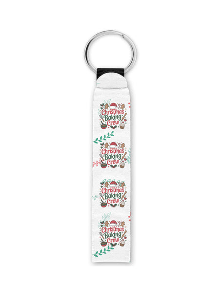 Christmas Baking Crew wristlet keychain