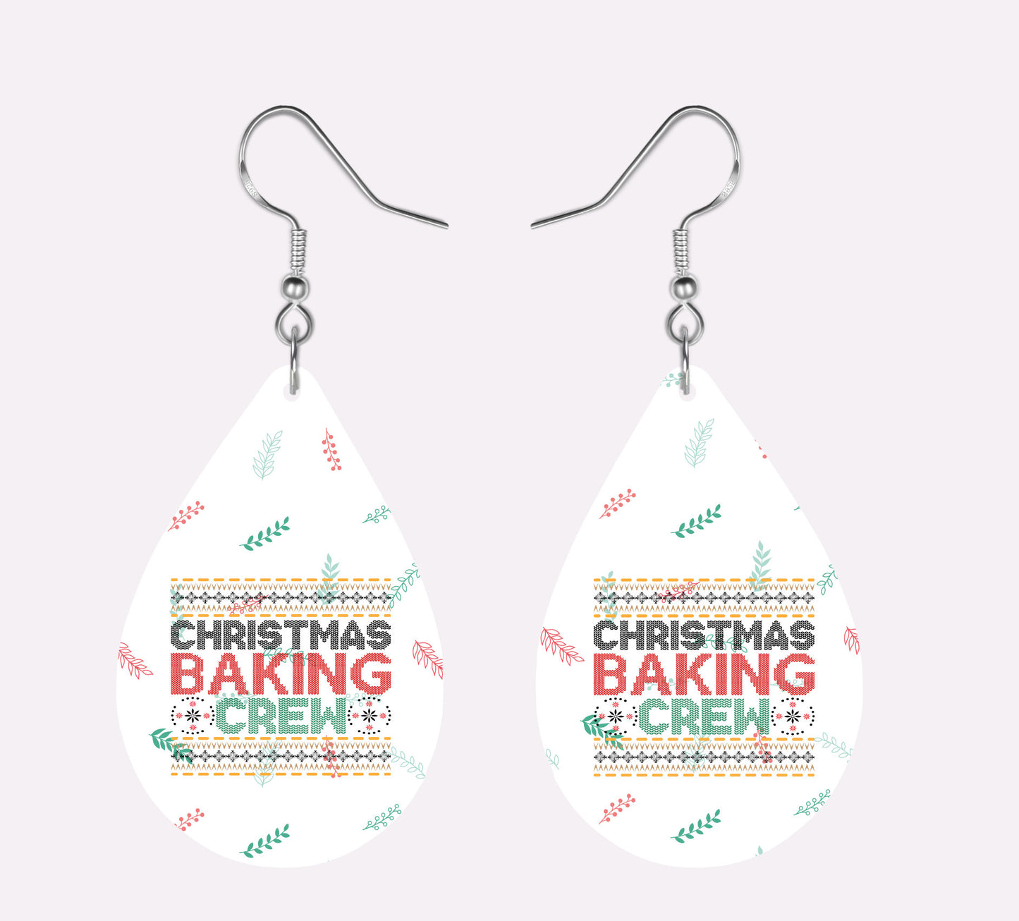 Christmas baking crew Teardrop earrings