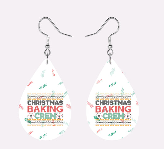 Christmas baking crew Teardrop earrings