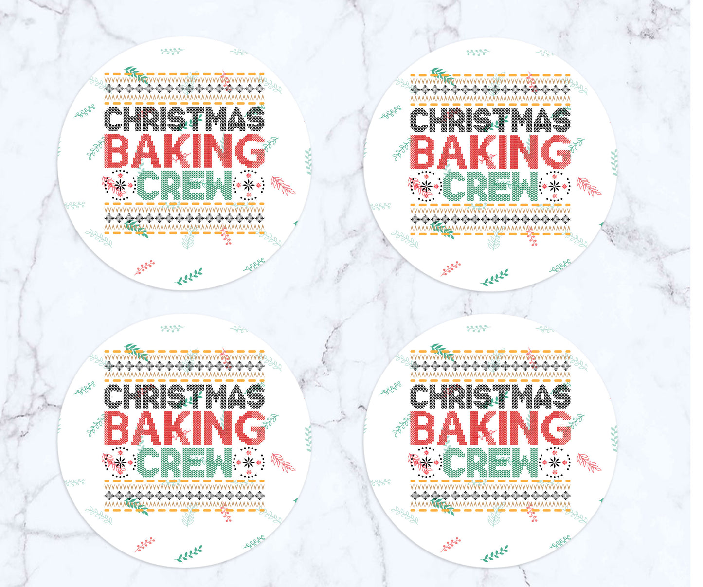 Christmas baking crew Square or Round Coasters