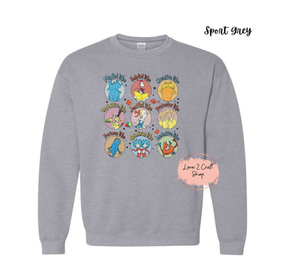 Be Payful, Helpful, creative, Inquisitive, Jestful, Protector, Purious, Guardian, Protective like Cat in the Hat Crewneck