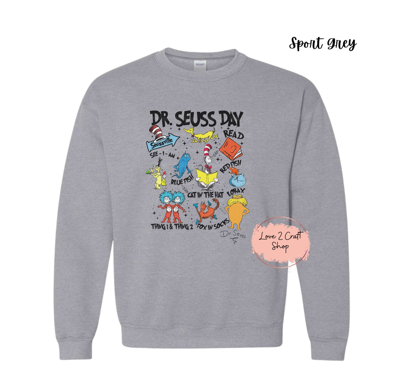 Dr Seuss Day - Cat in the Hat Crewneck