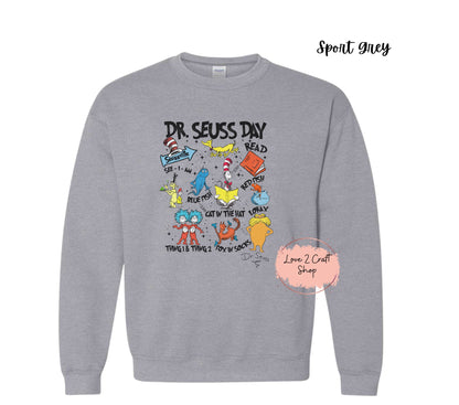 Dr Seuss Day - Cat in the Hat Crewneck