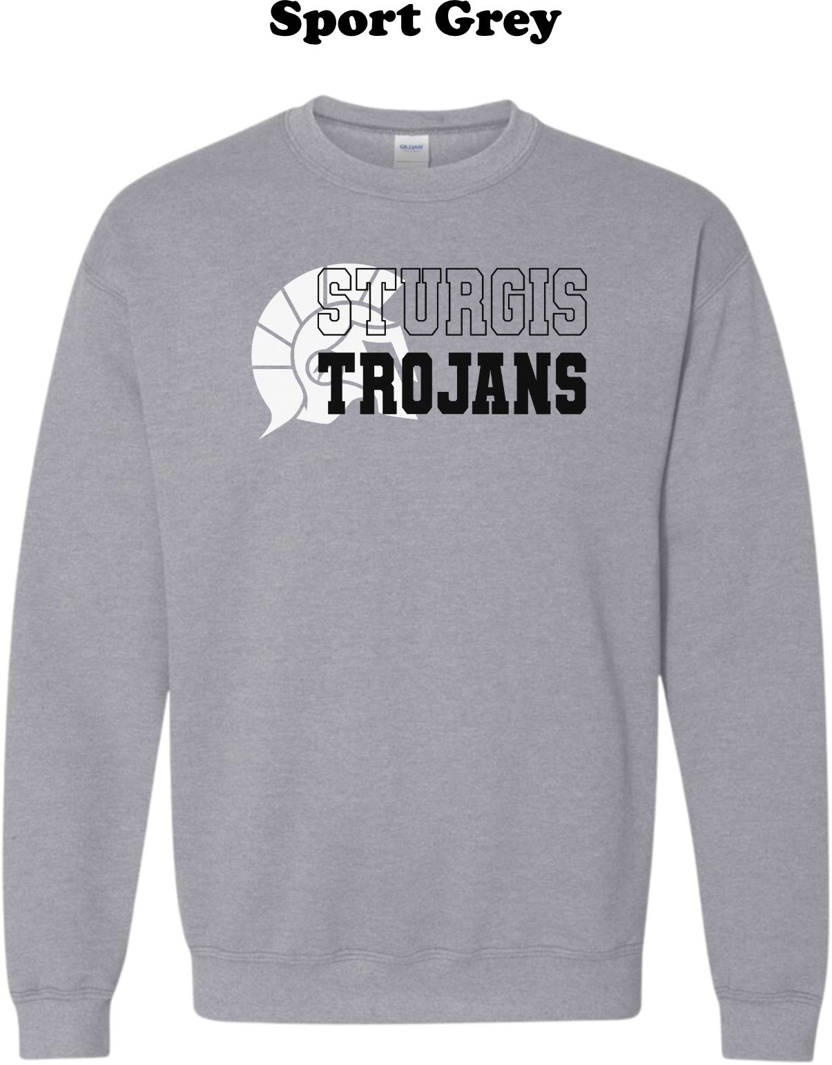 Sturgis Trojans Logo Varsity Lettering Crew Sweatshirt