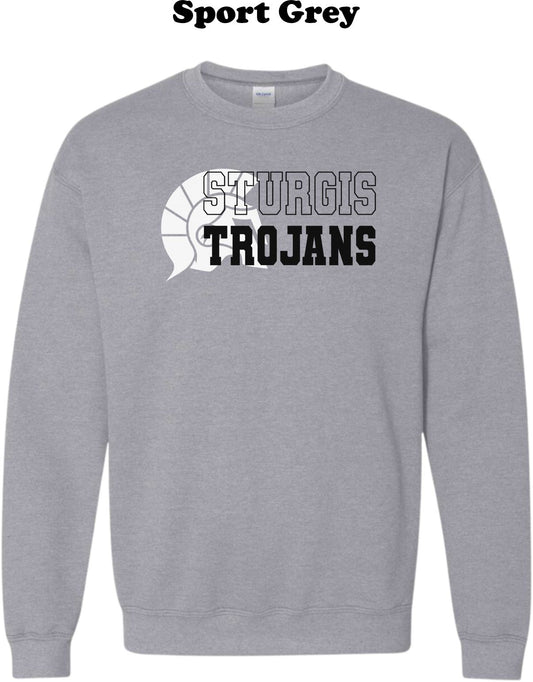 Sturgis Trojans Logo Varsity Lettering Crew Sweatshirt