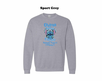 Colon Cancer Stitch Ohana means family Crewneck