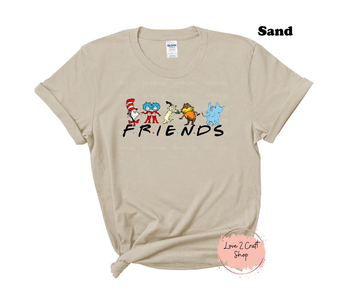 Dr Seuss Friends tee