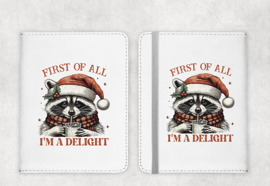 Christmas Ornament Ball Funny Gnome Passport Holder