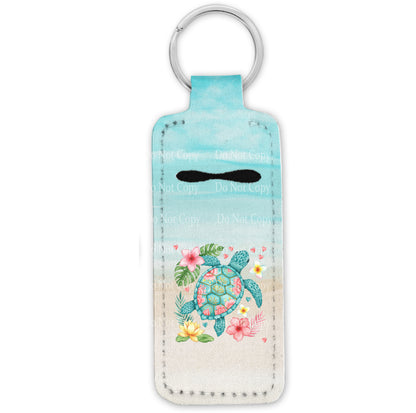 Floral Sea Turtle Lip Balm Holder