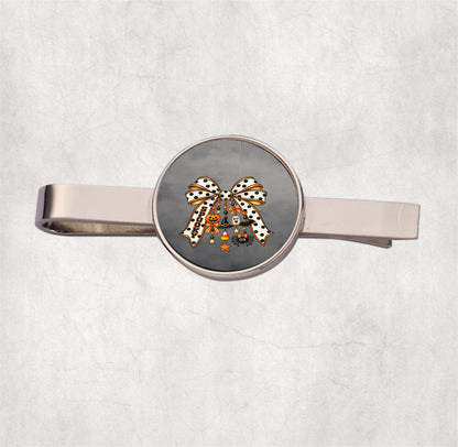 Halloween Coquette Bow with cute charms Mens Tie Clip