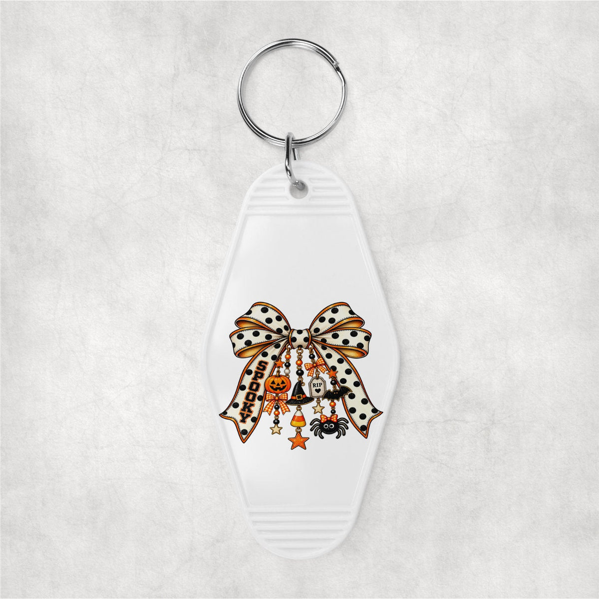 Halloween Coquette Bow with cute charms Motel Keychain