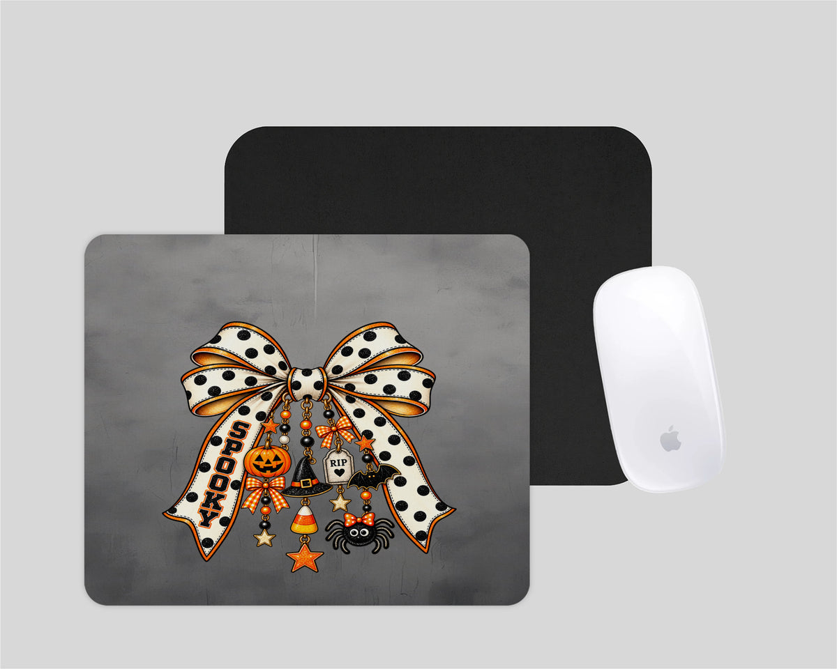 Halloween Coquette Bow with cute charms Mouse Pad
