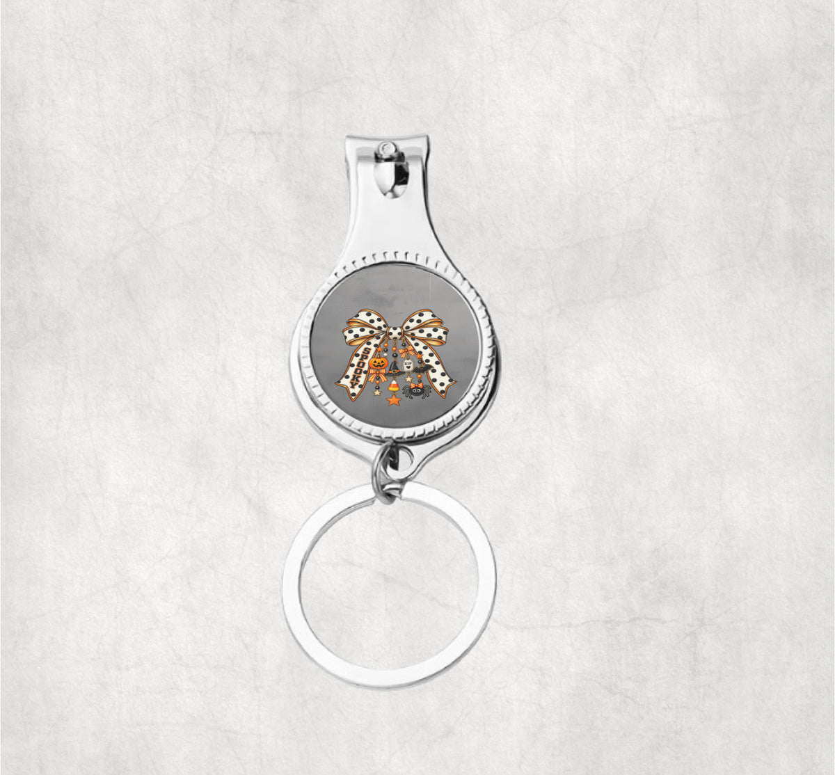 Halloween Coquette Bow with cute charms Nail Clippers Key chain