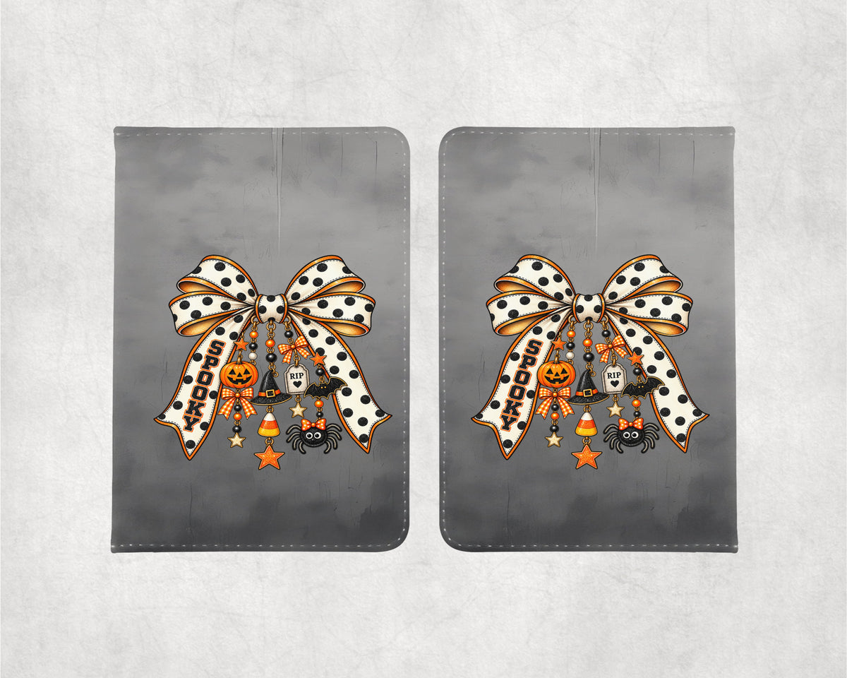 Halloween Coquette Bow with cute charms Passport Holder