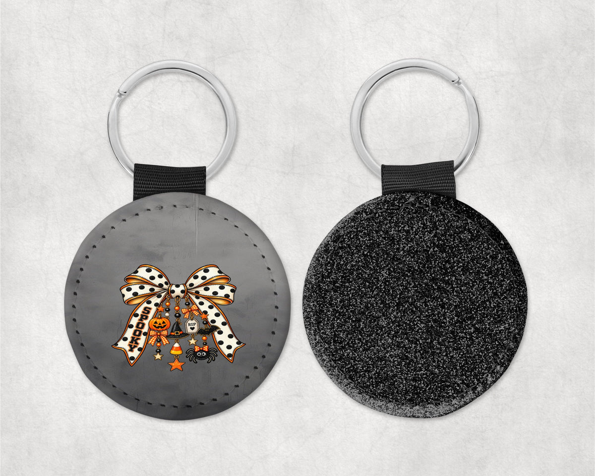 Halloween Coquette Bow with cute charms - Black