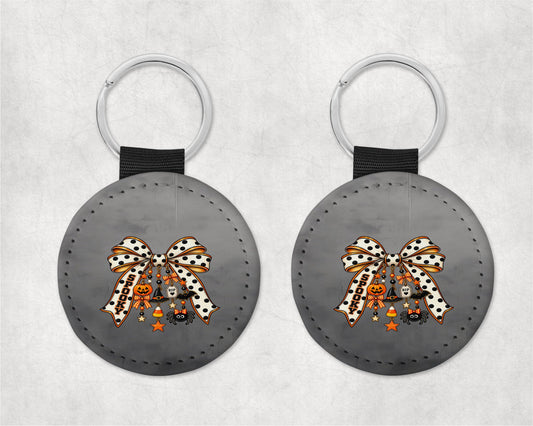 Halloween Coquette Bow with cute charms - Both Sides
