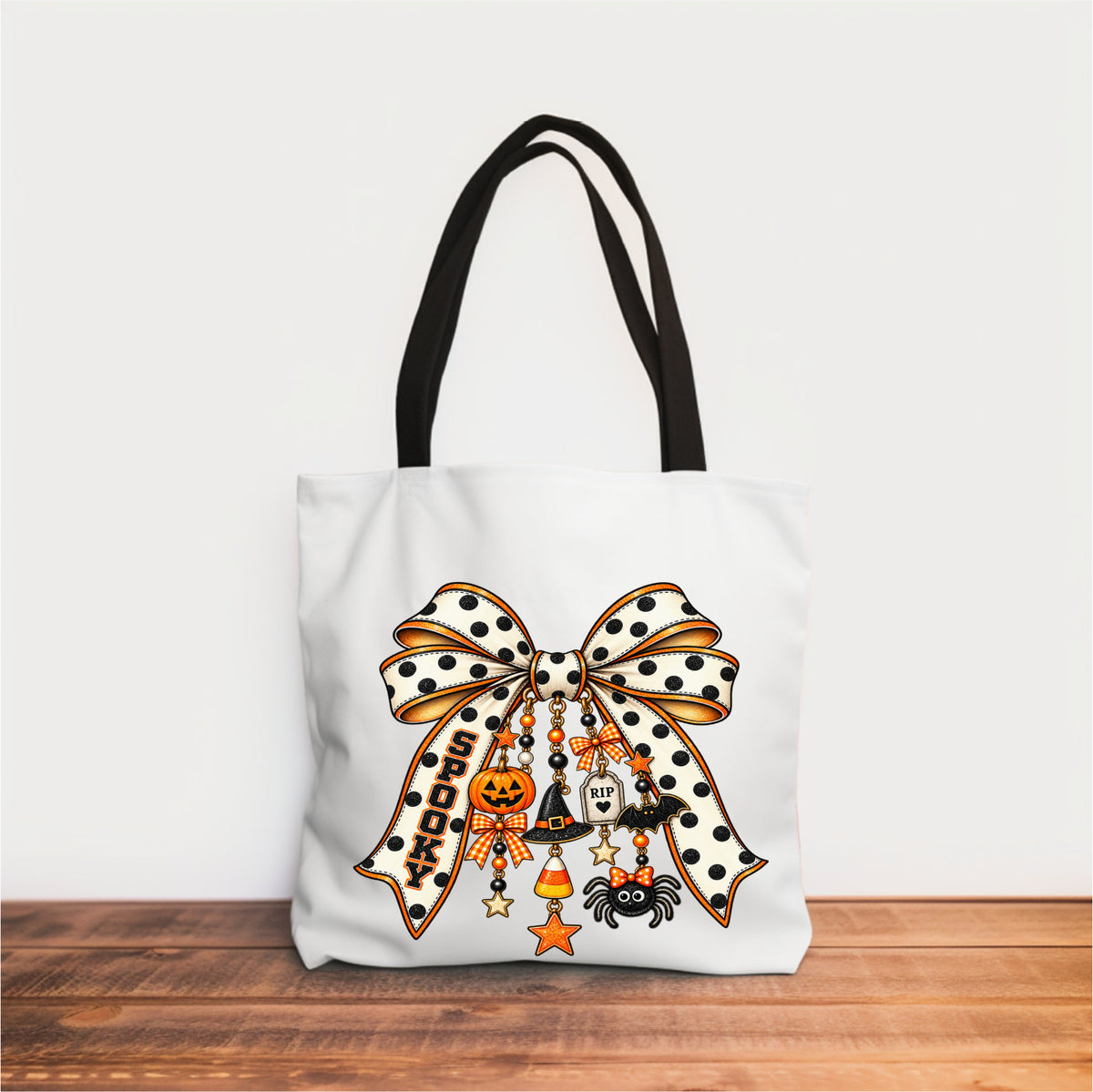 Halloween Coquette Bow with cute charms Tote