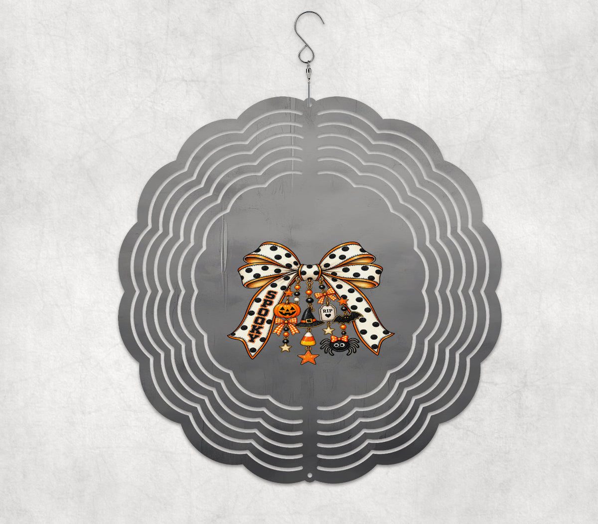 Halloween Coquette Bow with cute charms Wind Spinner