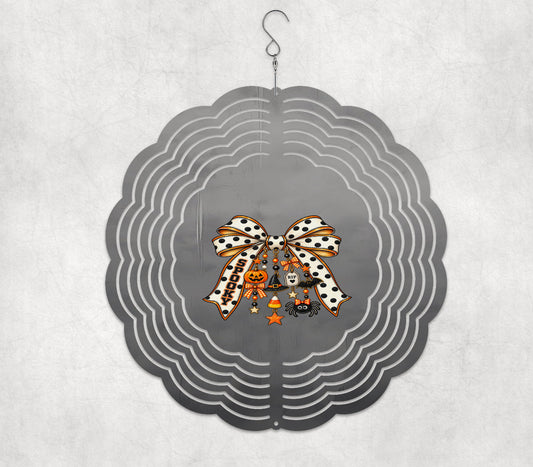 Halloween Coquette Bow with cute charms Wind Spinner