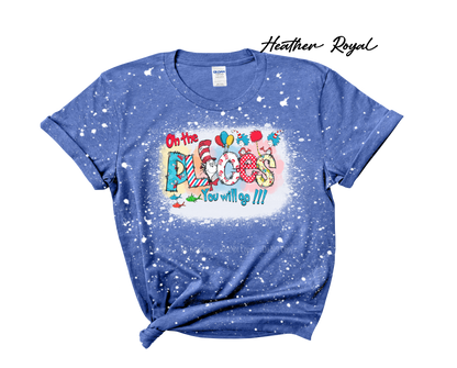 Oh the places you'll go - Cat in the Hat Bleached T-Shirt