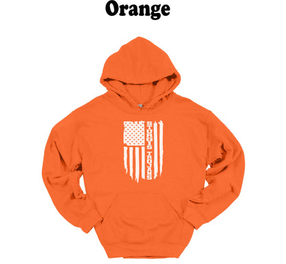 Sturgis Trojans White American Flag Hooded Sweatshirt