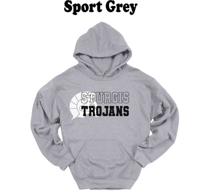 Sturgis Trojans Logo Varsity Lettering hooded Sweatshirt