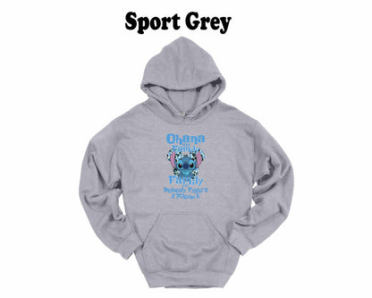 Colon Cancer Stitch Ohana means family Hoodie
