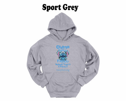 Colon Cancer Stitch Ohana means family Hoodie