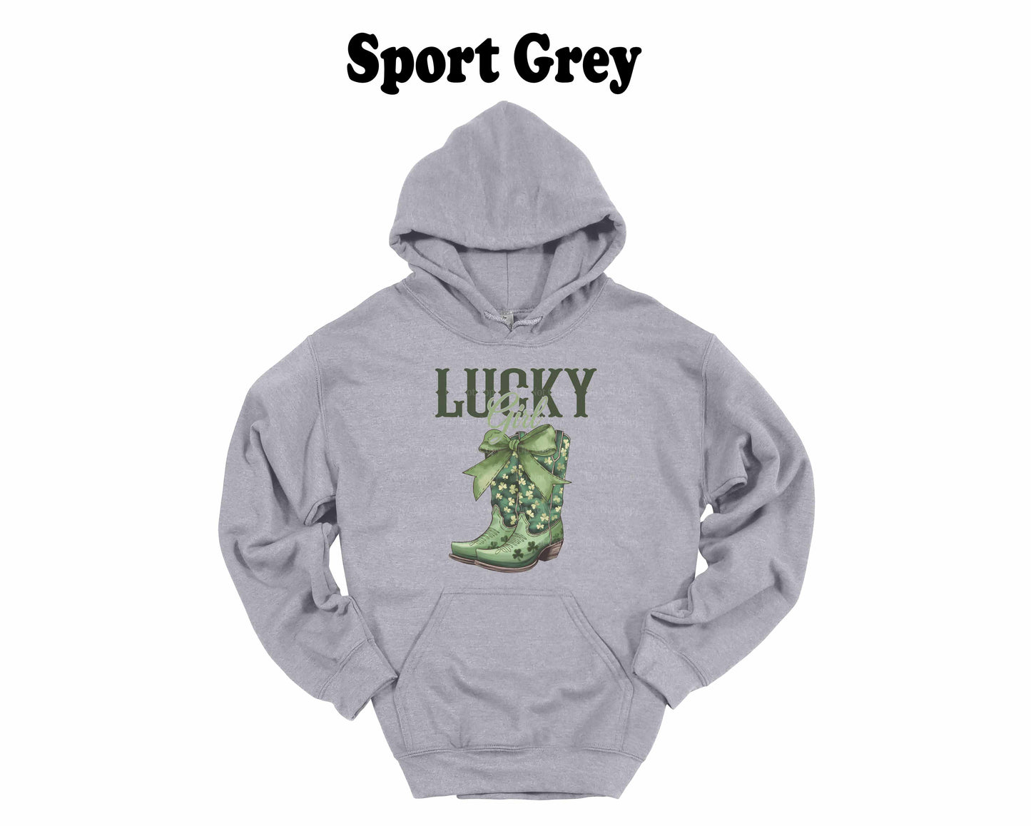 Lucky Girl Cowboy Boots  St. Patrick's Day Hoodie