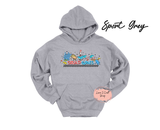 Squad Goals - Faux Glitter   - Cat in the Hat Hoodie