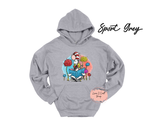 Dr Seuss reading - Cat in the Hat Hoodie