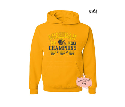 Michigan Wolverines Football 2023 Back to Back champions Hoodie