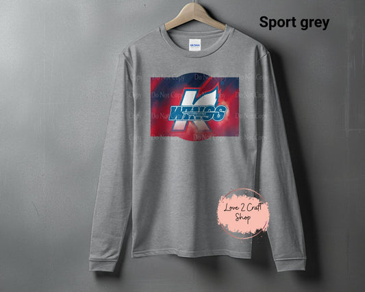 K-Wings Hockey Logo Long Sleeve